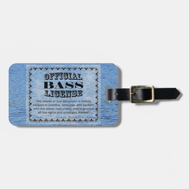 Bass-Lizenz Gepäckanhänger (Vorderseite horizontal)