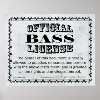 Bass-Lizenz Poster