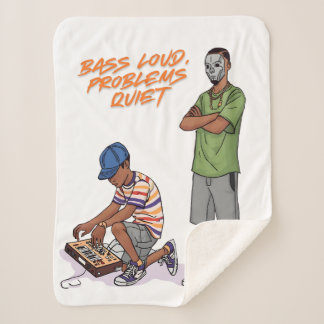 Bass Loud, Problems Quiet Music Art Blanket Sherpadecke