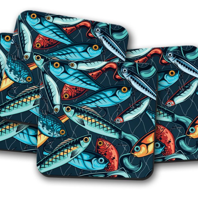 Bass Lure Legends Untersetzer | Untersetzer-Set (Von Creator hochgeladen)