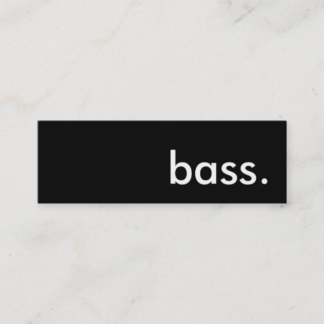 Bass. Mini Visitenkarte (Vorderseite)