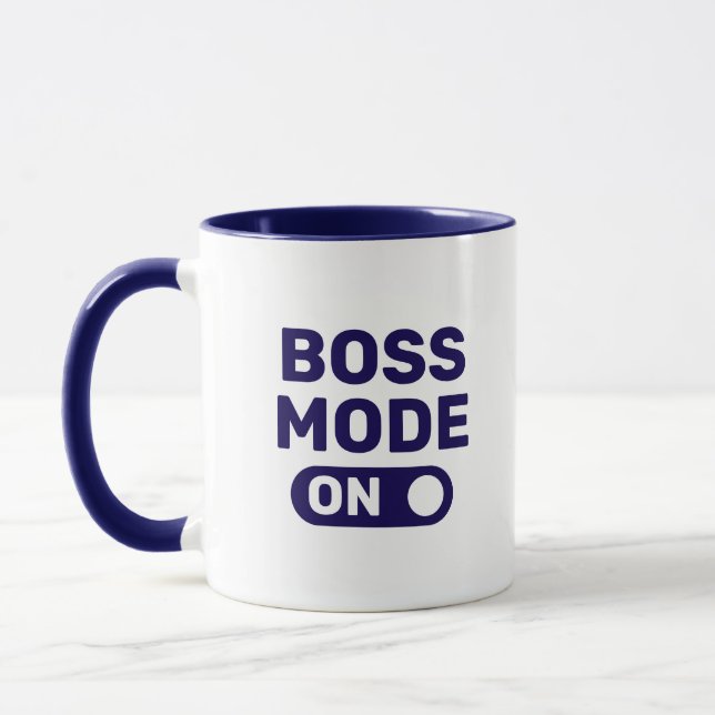 Bass Mode On Blue Typografie Coffee Tasse (Links)