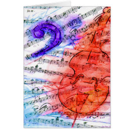 Bass-Musik-Schnitt-Blatt - Karte