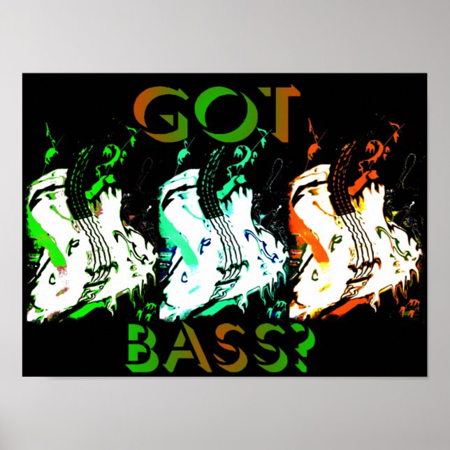 Bass-Neonposter Poster (Vorne)