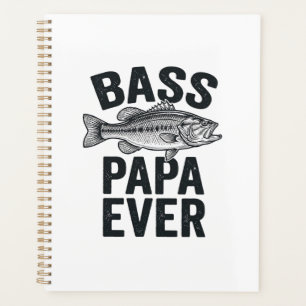 Bass Papa Ever Vintage Angeln Vater Shirt Design_1 Planer
