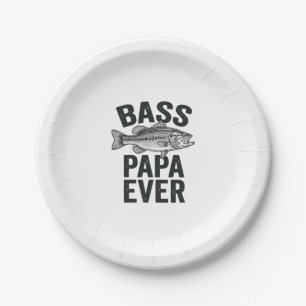 Bass Papa Ever Vintage Fishing Dad Shirt Design_1 Pappteller