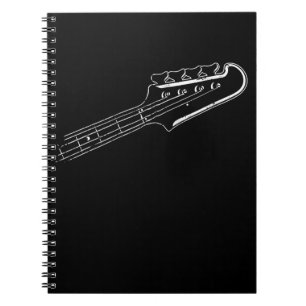 Bass Player Bass Gitarre Musikalisches Design Notizblock