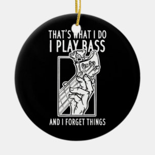 Bass Player Bass Guitar Keramik Ornament