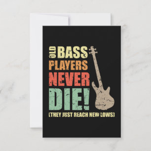 Bass Player die nie Dankeskarte