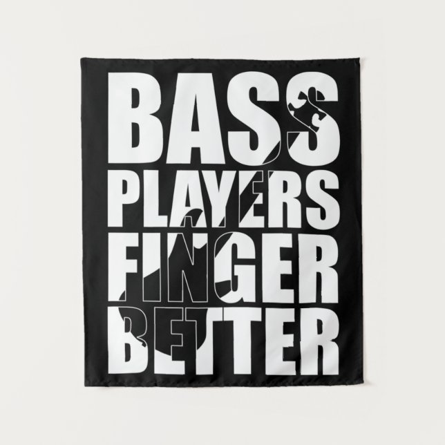 Bass Player Finger besser Wandteppich (Vorderseite)