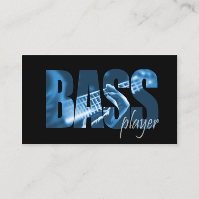 Bass Player Musician Business Card Visitenkarte (Vorderseite)