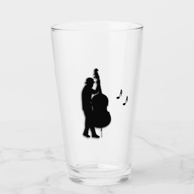 Bass Player Musician Glas (Vorderseite)