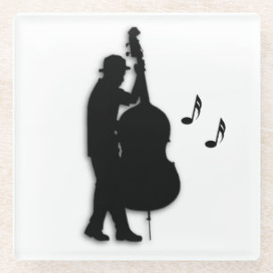 Bass Player Musician Glasuntersetzer