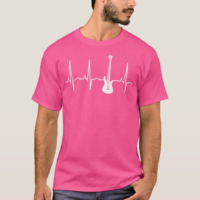 Bass Player Shirt - Bass Guitar Player Heartbeat (Vorderseite)