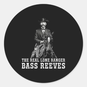Bass Reeves Der echte Lone Ranger Western Black Hi Runder Aufkleber