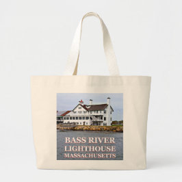 Bass River Lighthouse Massachusetts Jumbo Tote Bag Stoffbeutel