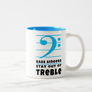 Bass-Sänger bleibe aus Höhen heraus Zweifarbige Tasse