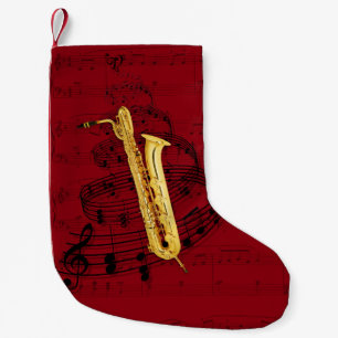 Bass-Saxophone-Musik-Strumpf Kleiner Weihnachtsstrumpf