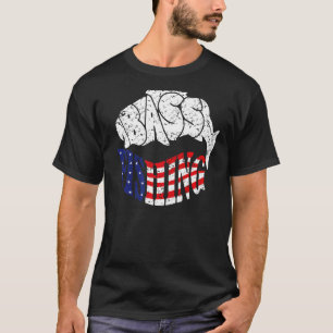 Bass-Silhouette USA - Bassjäger 1 T-Shirt