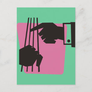 Bass spielen postkarte