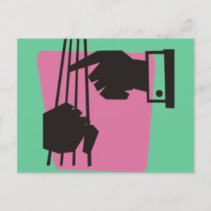 Bass spielen postkarte