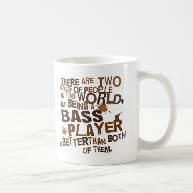Bass-Spieler-(lustiges) Geschenk Tasse (Rechts)