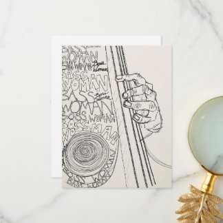 Bass-Spielerkarte Dankeskarte