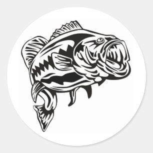 Bass-Springretro Runder Aufkleber