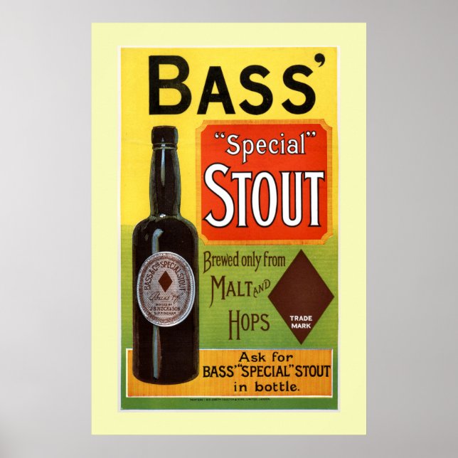 Bass Stout Vintage Bierwerbung Poster (Vorne)