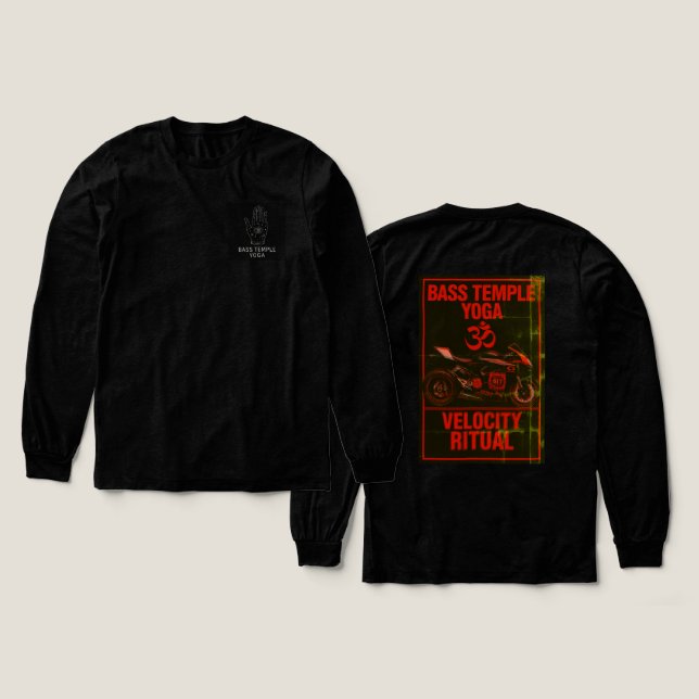 Bass Temple Yoga: Velocity Ritual - Redline Editio Tri-Blend Shirt (Design Vorderseite & Rückseite)