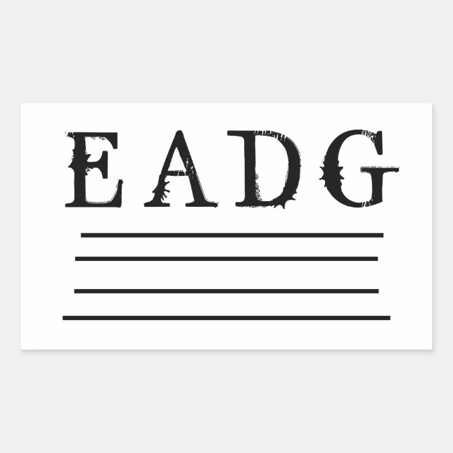 Bass Tuned Rechteckiger Aufkleber (Vorderseite)