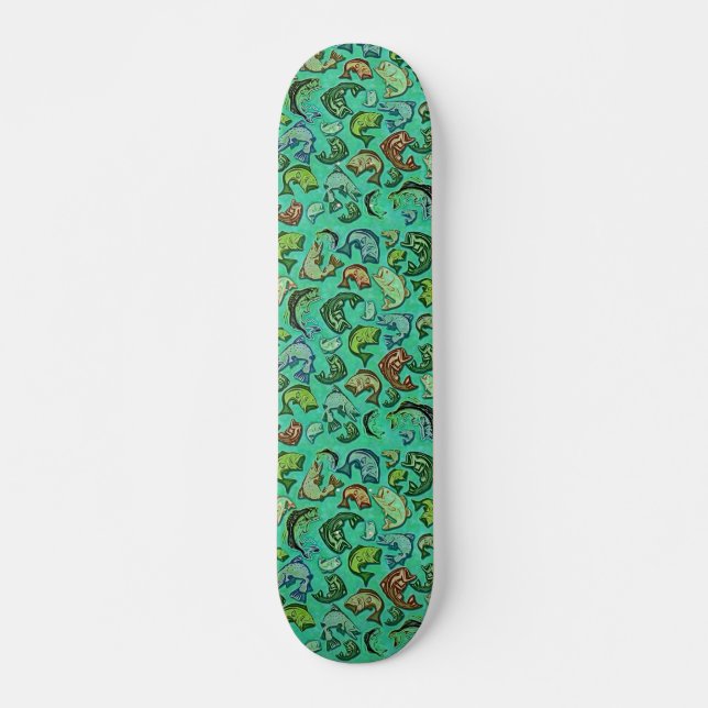 Bass-und Forelle-Fisch-Skateboard Skateboard (Vorne)