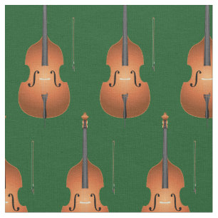 Bass Upright Jazz Music Music Room Decke Grün Stoff