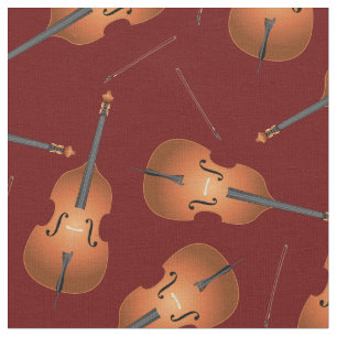 Bass Upright Jazz Music Musician Room Decke Rot Stoff