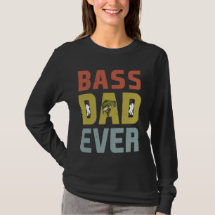 Bass Vater Fischen Kleiner Mund-Bass Vater Birthda T-Shirt