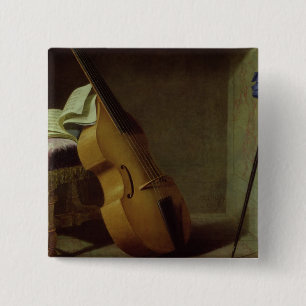 Bass-Viol, Spielberichtsbogen und eine Klinge, Button