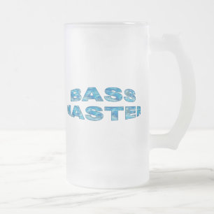 Bass-Vorlagenfischen-Shirts Mattglas Bierglas