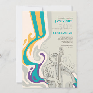 Bass Waves Musical zum Geburtstag Einladung