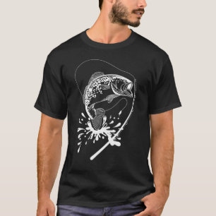 Bassangeln Angeln Angelhaken Fischer Sport Blac T-Shirt