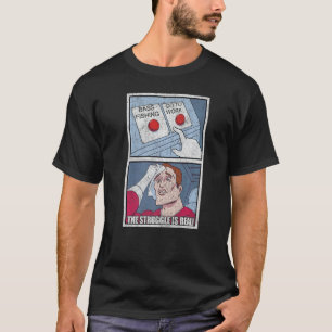 Bassangeln oder zur Arbeit gehen Täglicher Kampf Z T-Shirt