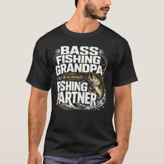 Bassangeln Opa Lieblingsfishingpartner T-Shirt