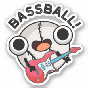 Bassball Funny Baseball Bass Gitarrist Pun Aufkleber