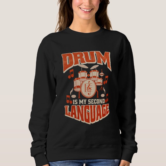 Bassdrum Set Cooler Drummer Kit 5 Sweatshirt (Vorderseite)