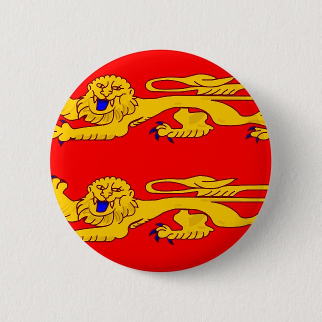 Basse Normandie, Frankreich-Flagge Button (Vorderseite)