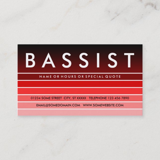 BASSER VISITENKARTE (Vorderseite)