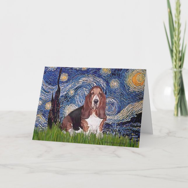 Basset 1 - Starry Night Karte (Vorderseite)