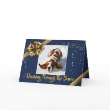 Basset auf Weihnachts-Weihnachtskarte