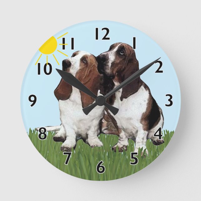Basset Buddies Uhr (Vorderseite)