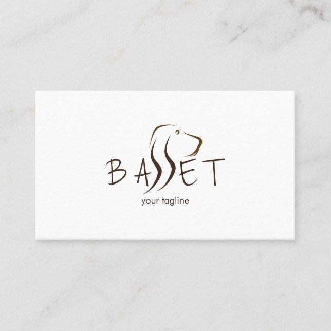 Basset Dog Visitenkarte (Vorderseite)