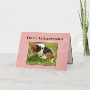 Basset & Eiscreme auf der Geburtstagskarte Karte